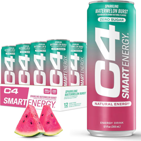 Cellucor C4 Smart Energy Carbonated 12x330ml Watermelon Burst