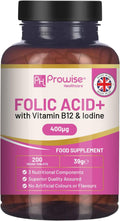Folic Acid+ 400 Mcg - Vegan Tablets with Vitamin B12