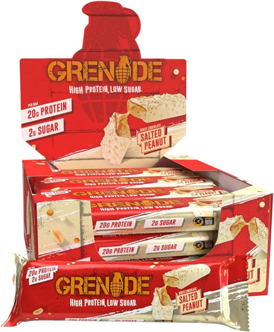 Grenade Protein Bar 12x60g White Chocolate Salted Peanut