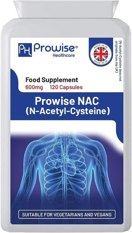 Nac N-Acetyl- Cysteine 600mg 120 Capsules - Uk Manufactured