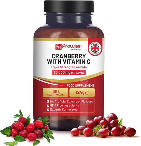 Triple Strength Cranberry 30,000mg Added with Vitamin C